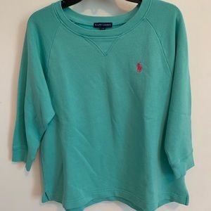Women’s teal polo Ralph Lauren sweatshirt